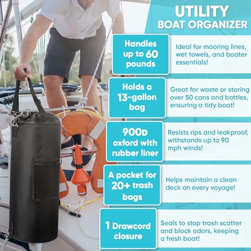 Boat Trash Can (Classic Black)