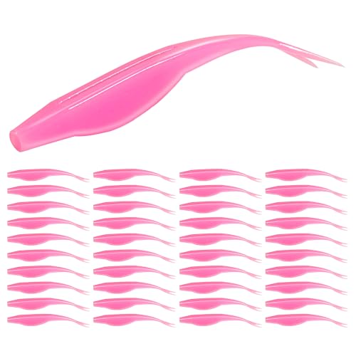 Fork Tail Soft Lures (4 Inch-40pcs / Bubblegum)