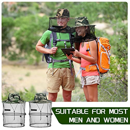 Mosquito Net Hat Sun Hat Mesh Fishing Bucket Cap Garden Bug Cap Face Cover with Zipper for Men Women