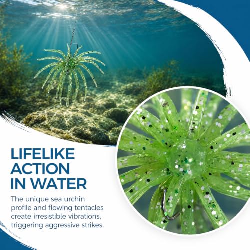 Slow Sinking Sea Urchin Imitation Soft Fishing Lures