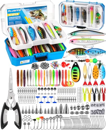 Bass Fishing Lures Tackle Box Gear Kit with Tackle Included