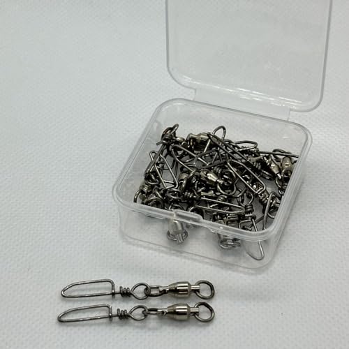 Ball Bearing Swivels with Coastlock Snap Fishing Swivel Made in Japan (#2 (75lb) 20pcs)