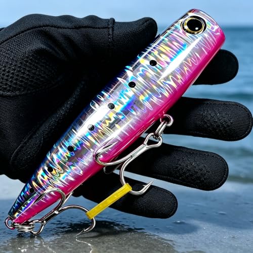 1.41oz 2.29oz Floating Saltwater Topwater Popper Lure (Red / 1.41oz/5.12")