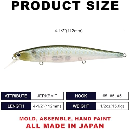 Slender Pointer 112 MR Fishing Lure (338 Live Ghost Minnow)