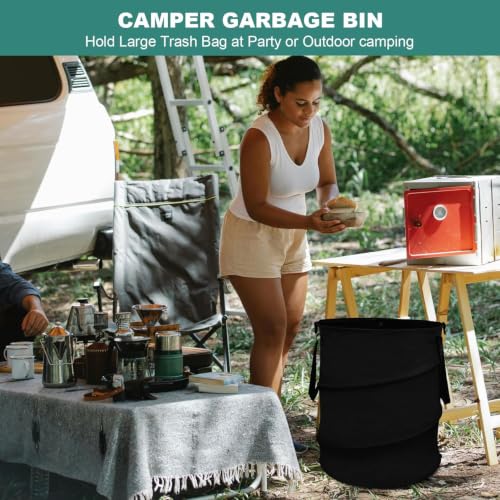 Collapsible 24 Gallon Trash Can (Black)