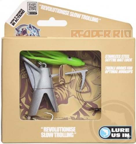Dead Bait Trolling Lure (Green Lumo Skirt / Medium)