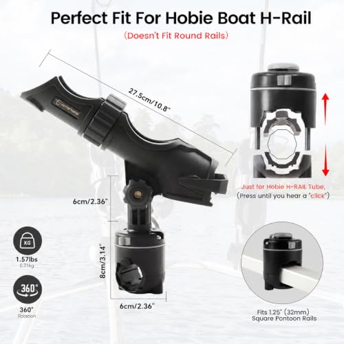Hobie H Rail Fishing Rod Holder for Boat and Kayak