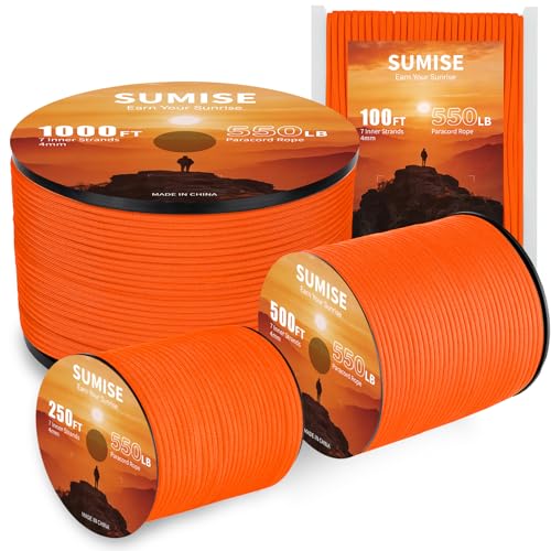 Paracord 550 Rope (Orange / 250FT)