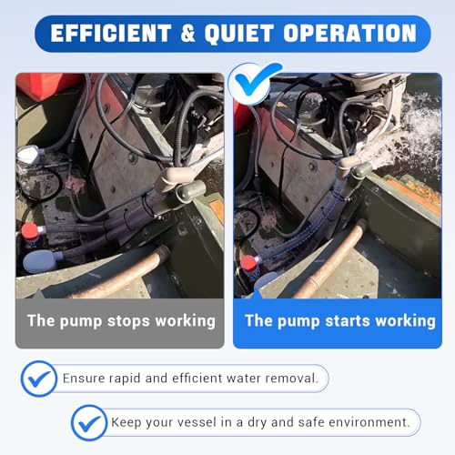 1100GPH 12V Boat Bilge Pumping Kit