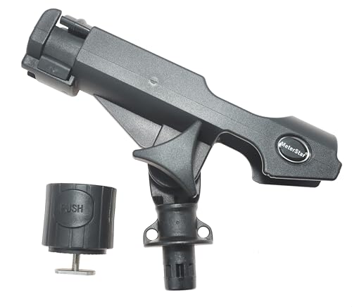 New Upgrade 360 Degrees MiniPort Fishing Rod Holder with Mini Rod Holder (2 Pc Round Kit)