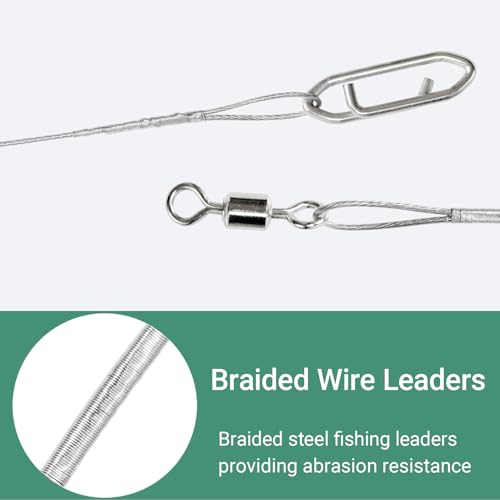 High Strength Fishing Leaders Steel Heavy Duty Fishing Leader Wire Line Stainless Wire Leaders Saltwater White Nickel
