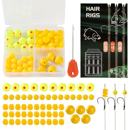 65 215PCS Carp Fishing Rig Kit Hair Rigs Carp Bait Fishing Equipment Accessories #2#4#6#8