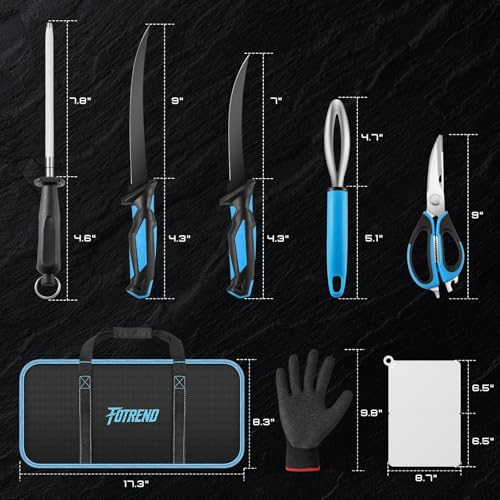 Fillet Knife Kit Combo (Blue-8Pcs)