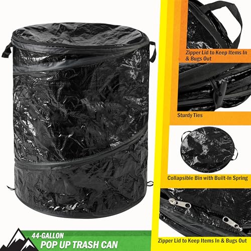 Collapsible Trash Can (Black / 44-Gallon)