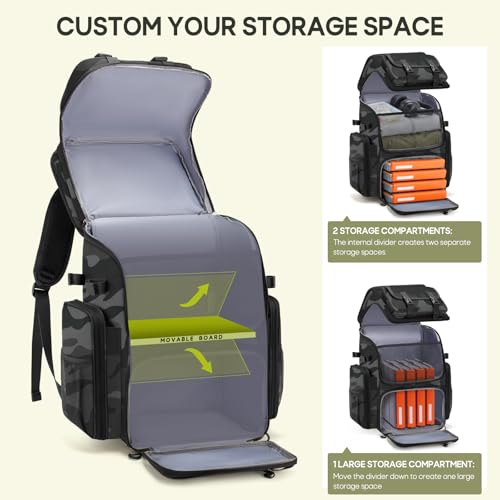 Fishing Backpack (Grey Camouflage)