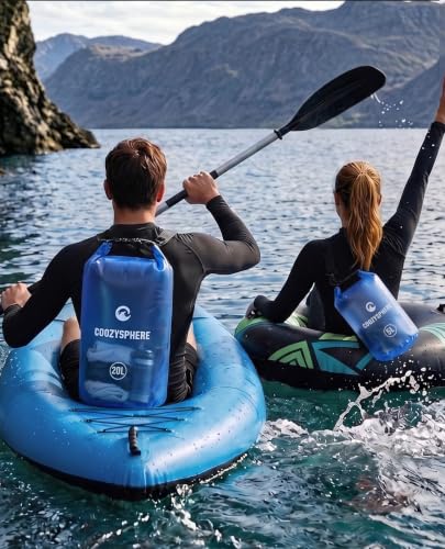 Waterproof Dry Storage Backpack with Phone Case & Whistle 20L (Blue / 20L)