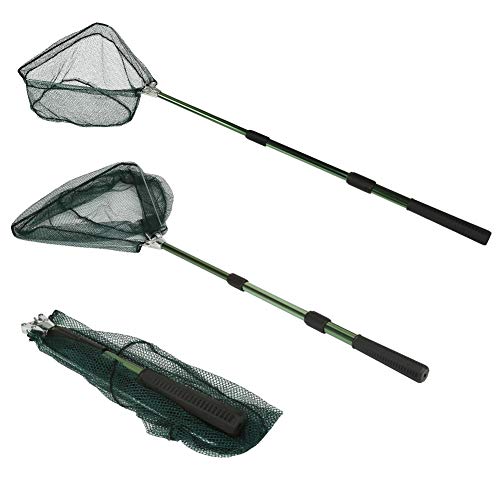 Fishing Landing Net with Telescoping Pole (B: Strong Aluminum Handle, 45" Full)