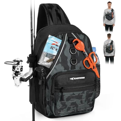 Karryall Fishing Sling Bag With Rod Holder