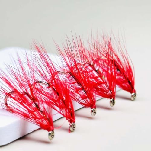 10Pieces Fly Fishing Flies Lure Artificial Insects Winged Caddis (Red)