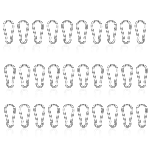 30PCS Carabiner Clips (Silver / 30PCS-M4)