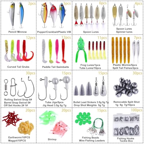 302Pcs Fishing Lures (302Pcs Fishing Lures Kit)