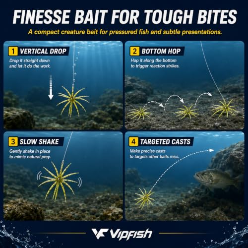 Urchin Baits for Bass Fishing (Watermelon Pink Pearl)