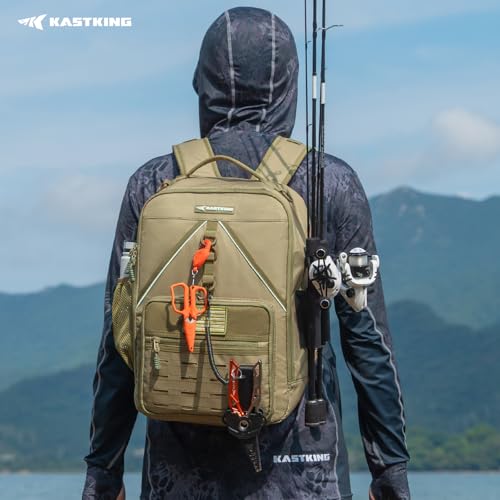 KastMate Fishing Backpack With 2 Rod Holders (C: Khaki)