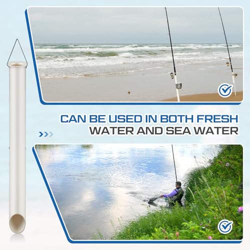 Tubular Sand Spikes for Surf Fishing PVC Surf Shore and Beach Fishing Rod Holder Sand Spike for Beaches