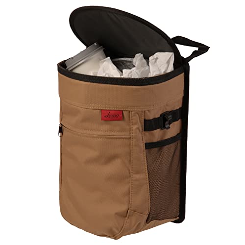 Spill Proof Car Trash Can (2.5 Gal 1-Pack / Tan)