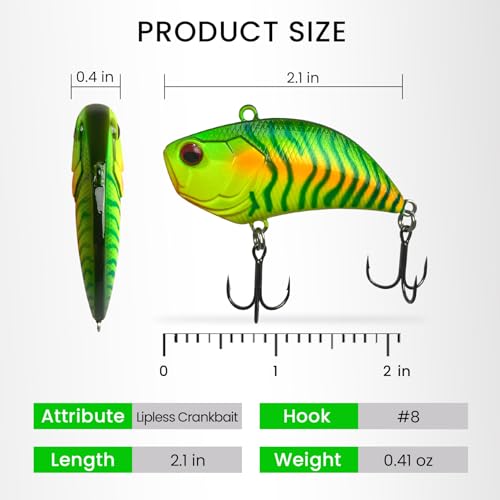 3 pcs Lipless Crankbait for Bass Fishing (3 pcs Lipless Crankbaits Dark Set)