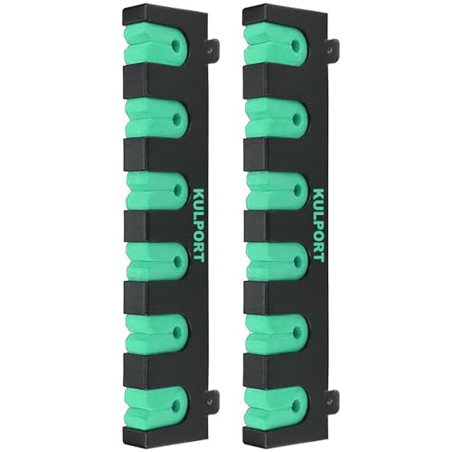 Fishing Rod Rack Holders Wall (Horizontal Green, 1 Pair)