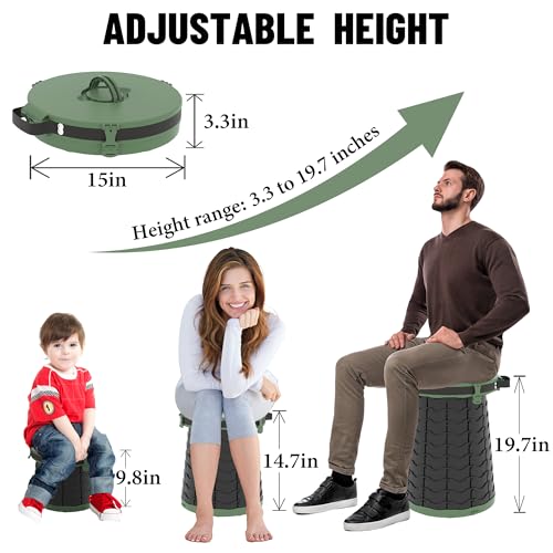 XXL Portable Toilet for Camping (Vert)