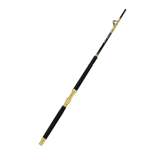 1 Piece 2 Piece Saltwater Fishing Rod Trolling Rod Big Game Boat Conventional Roller Guide Deep Drop Stand (6' - 1pc - 80-120lbs)