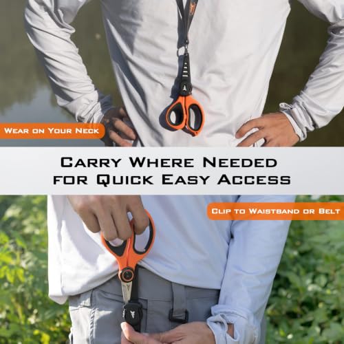 Kalibrate Patented Fishing Line Spooler with Scissors (F: Line Spooler & Scissor - Orange)