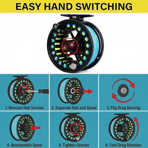 Fly Fishing Reel with Aluminum Alloy Body 5