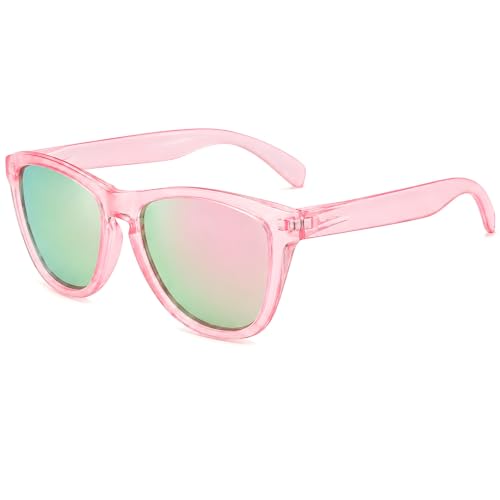 Polarized Sunglasses for Women and Men (Pink Frame / Pink Lens)