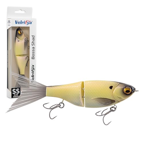Bossa Shad Glide Bait for Bass Fishing (01-Opal Bone)