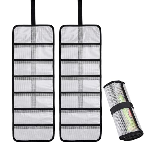 Roll Up Fishing Lure Wraps Set (Clear 2-pack / 25" X 9")