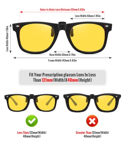 Polarized Clip On Sunglasses for Men Women (3pack-yellow-3)