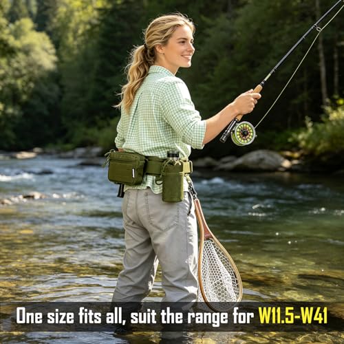 Fly Fishing Fanny Pack with Rod Holder & Adjustable Straps