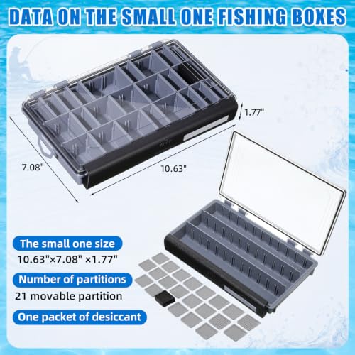 6 Pack Fishing Tackle Boxes Waterproof