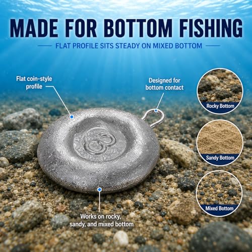 26PCS No Roll Disc Sinkers (26 Pcs / 4 Sizes)