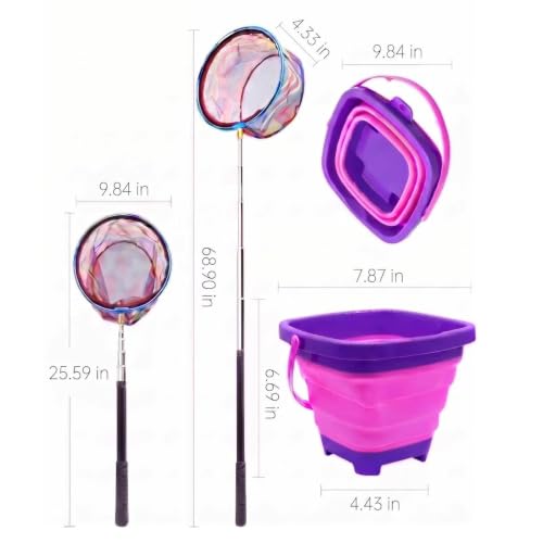 2PCS Fishing Net with Bucket