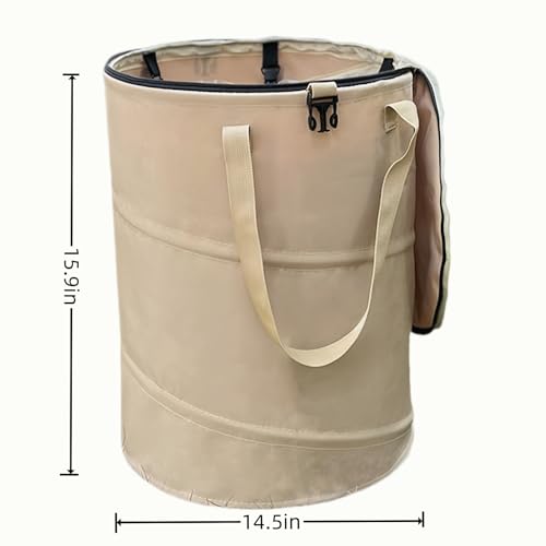 Collapsible Trash Can with Lid (coffee)