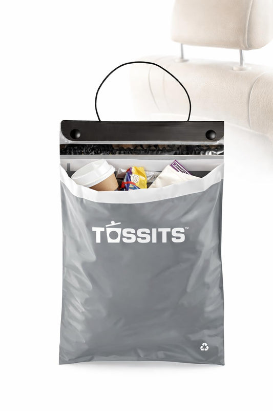Hanging Car Trash & Garbage Bags (Gray / 7 Count)