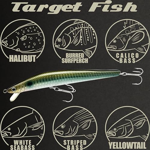FlashMinnow 125 YAWARA Saltwater Fishing Lure (No Scales / 7357 Anchovy Venus / 125FW)