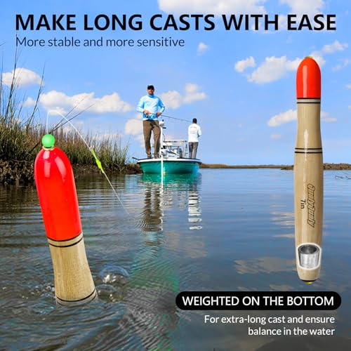 Fishing Floats (C-Wooden Pole Float-5Pcs / 10"-5Pcs)