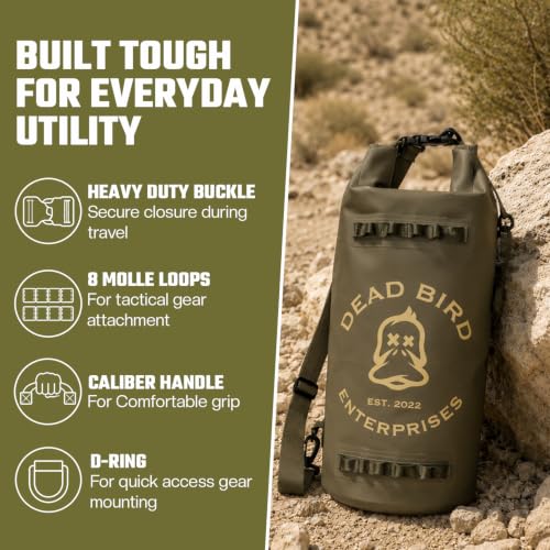 Waterproof 20L Dry Bag (Military Green / 20 Liter)