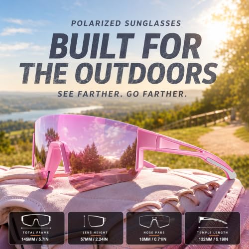 3 Pack Polarized Sports Sunglasses UV400 (A7-white Blue+grey Blue+pink)