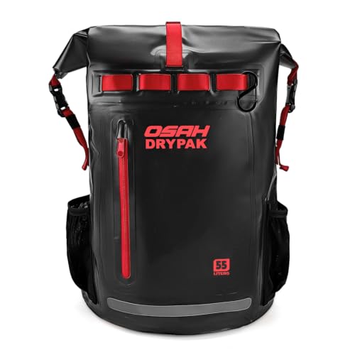 Waterproof Dry Bag Backpack 25L (Black Red / 55L)